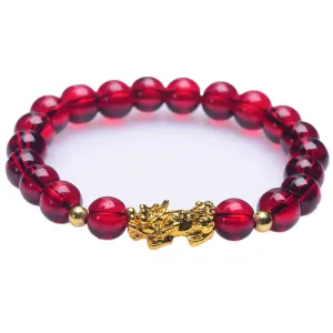 Ethnic Sand Gin Wine Red Bracelet