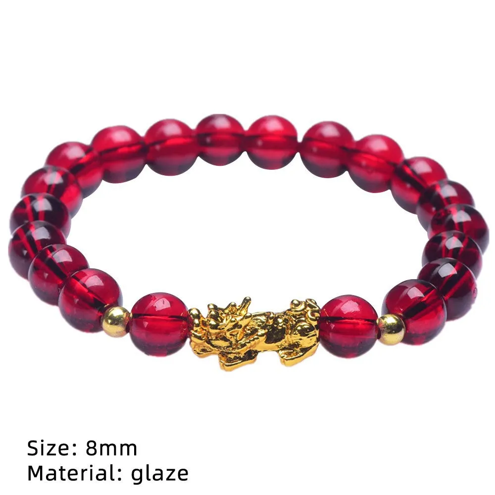 Ethnic Sand Gin Wine Red Bracelet