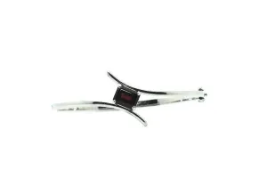 Garnet Cross Silver  Bangle