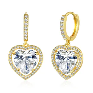 Genevive Caroline Classic Huggie Solitaire Earrings