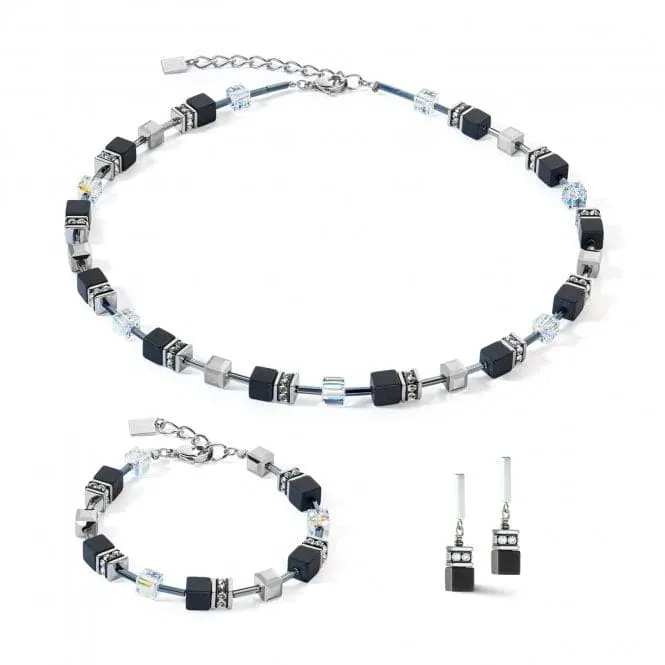 GeoCUBE® Iconic Precious Onyx Black-Crystal Necklace 4018/10-1318