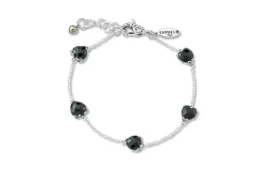 Glow Heart Bracelet- Black Spinel