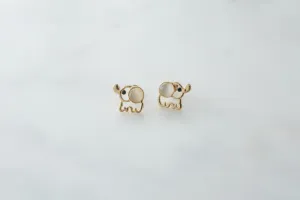 Gold Elephant Earrings