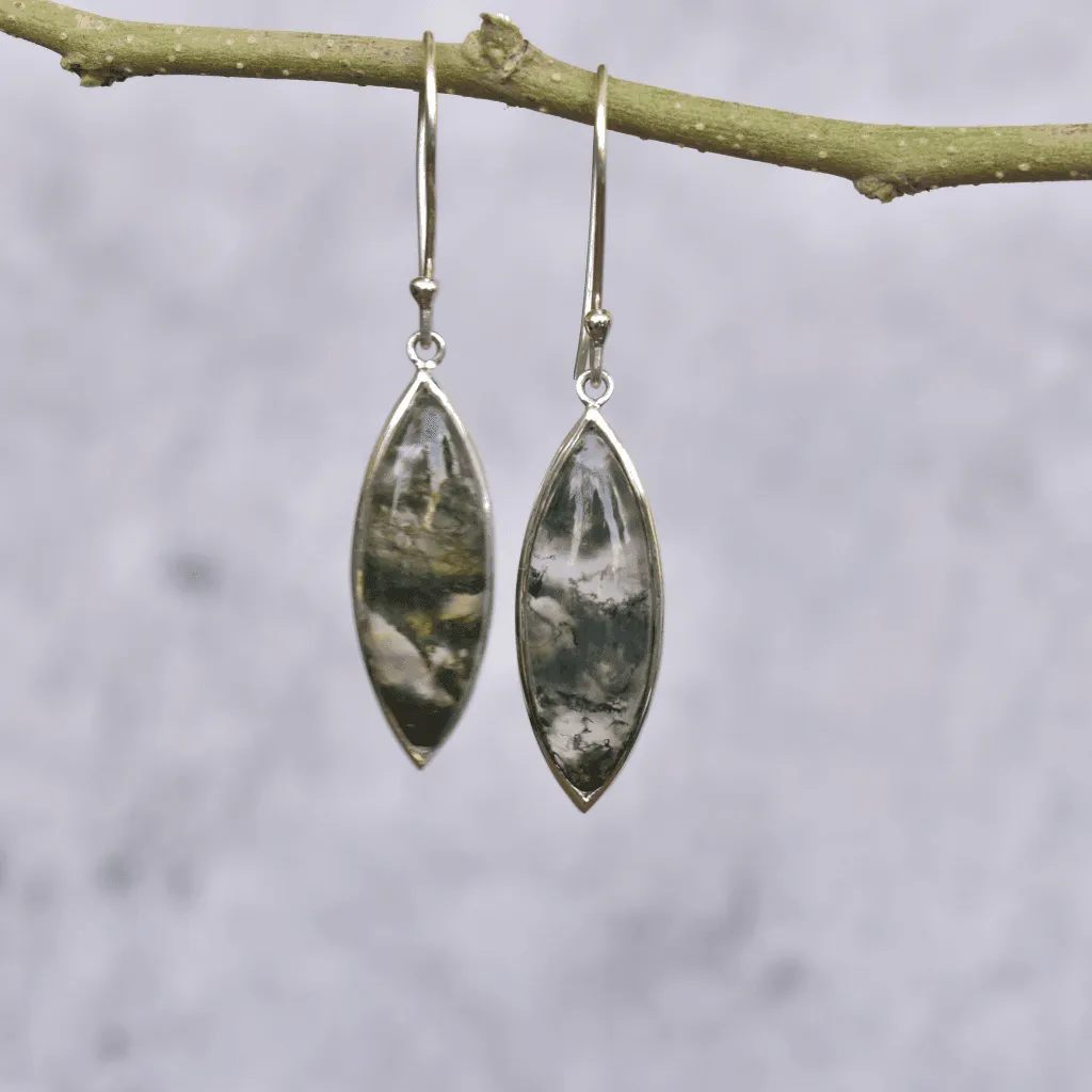 Greenery - Moss Agate Earrings