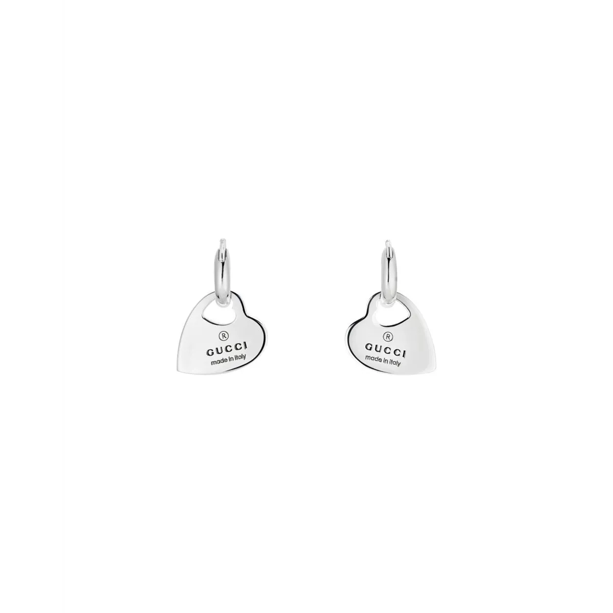 Gucci Sterling Silver Trademark Dangle Earrings