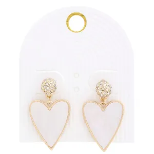 Heart Rhinestone Bead Dangle Earring