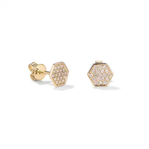 Hexagon Diamond Earrings