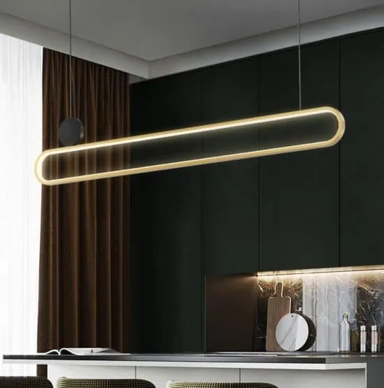 Hwiyursoo Modern Oval Loop Pendant Lamp