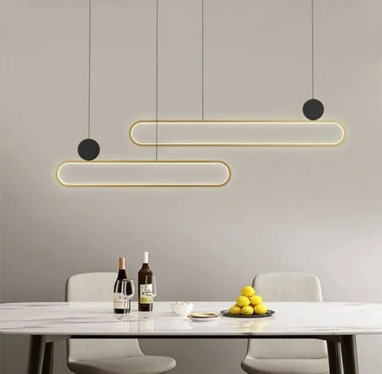 Hwiyursoo Modern Oval Loop Pendant Lamp