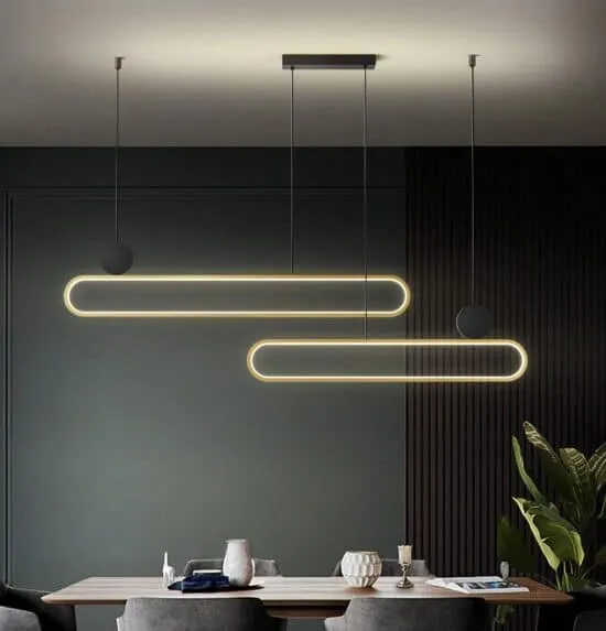 Hwiyursoo Modern Oval Loop Pendant Lamp