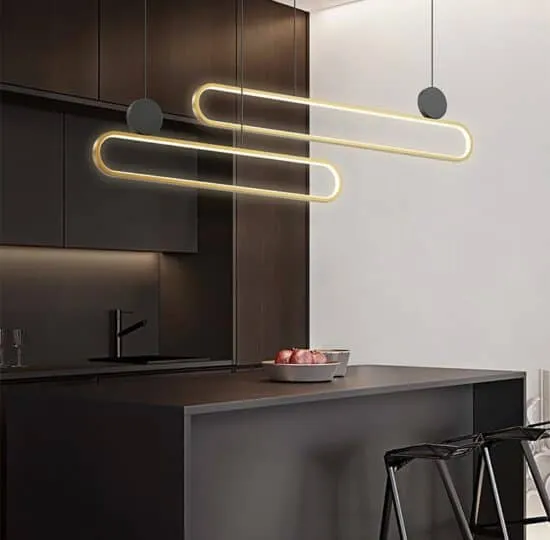 Hwiyursoo Modern Oval Loop Pendant Lamp