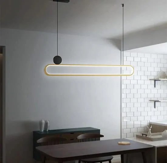 Hwiyursoo Modern Oval Loop Pendant Lamp