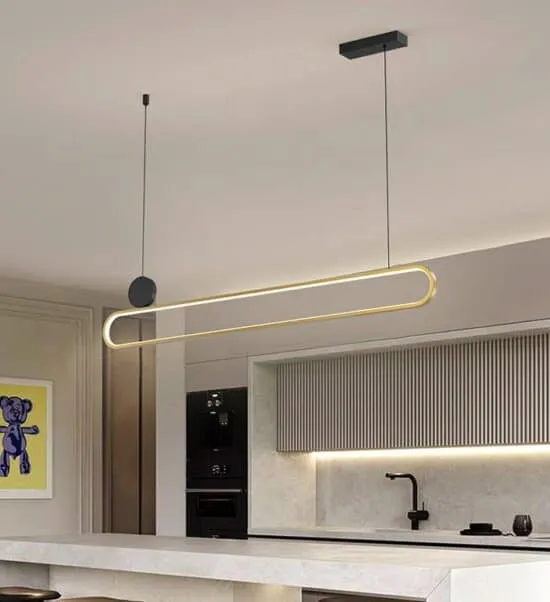 Hwiyursoo Modern Oval Loop Pendant Lamp