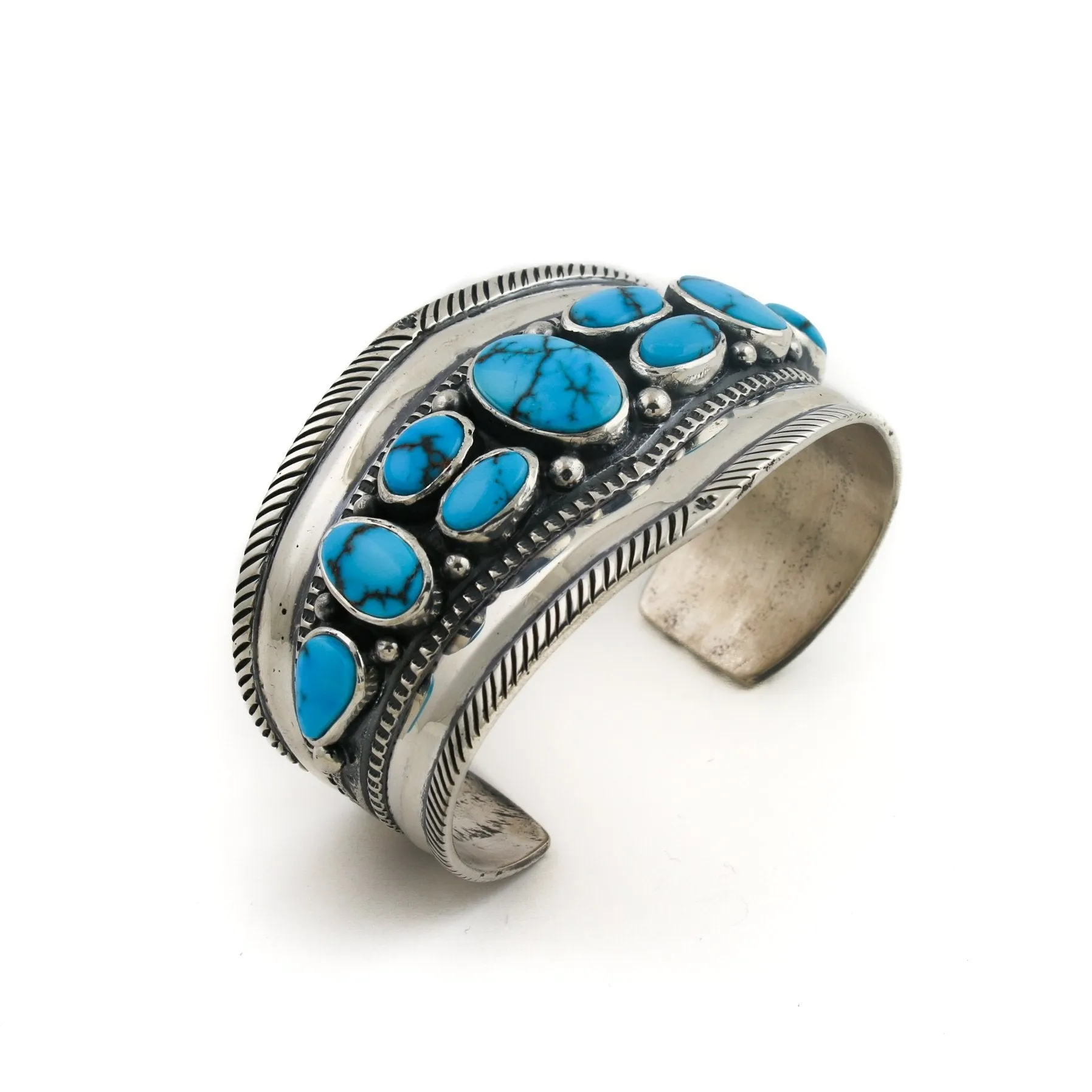 Ingot Egyptian Turquoise Cuff by Natan