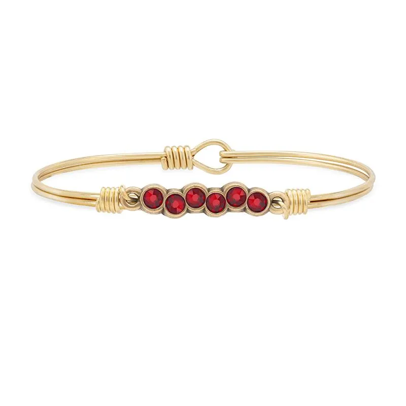 January Starlight Birthstone Bangle Bracelet