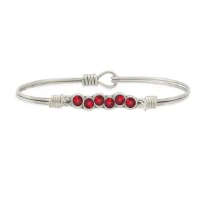 January Starlight Birthstone Bangle Bracelet