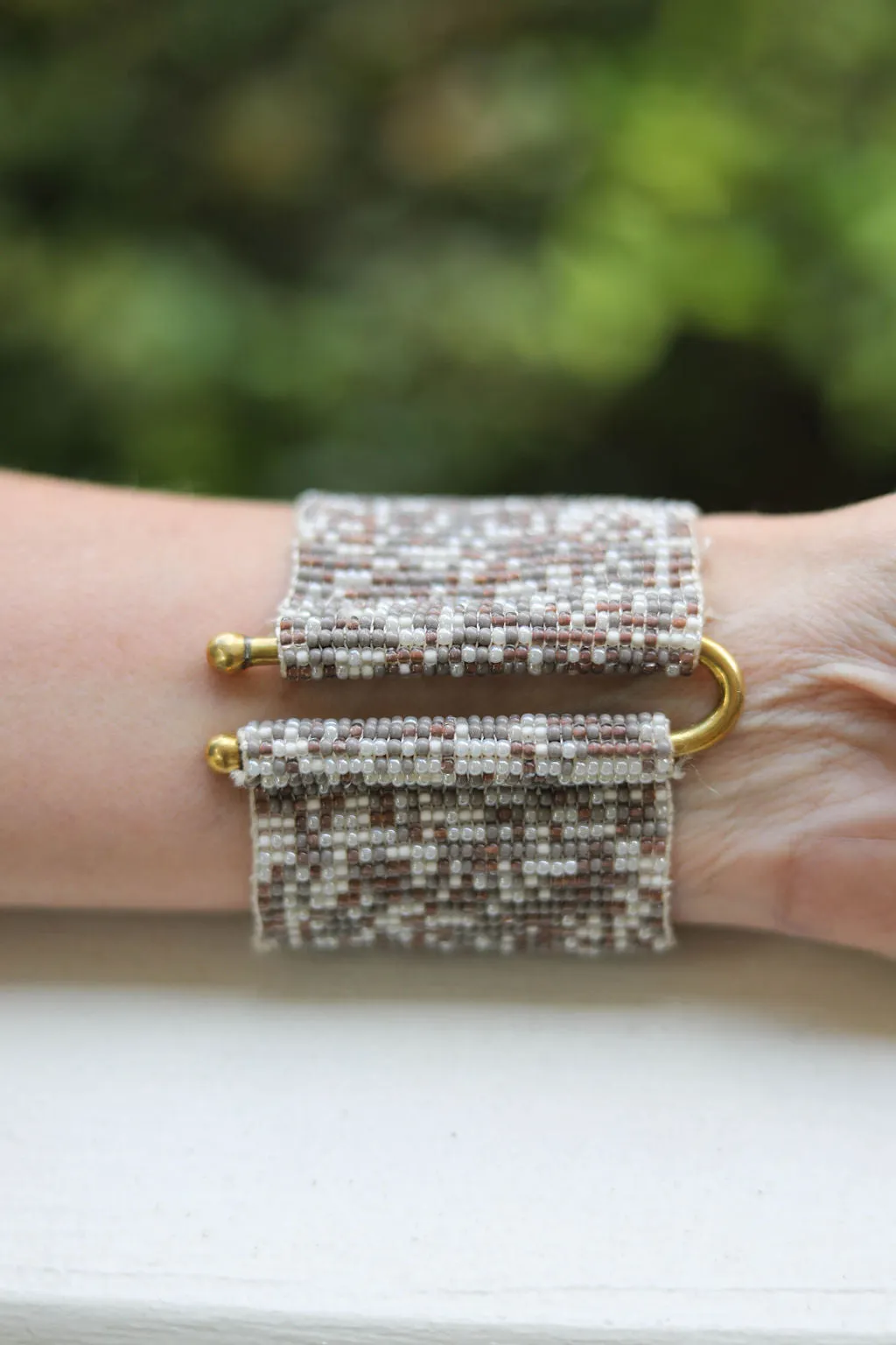 Kenyan Beaded Cuff Bracelet