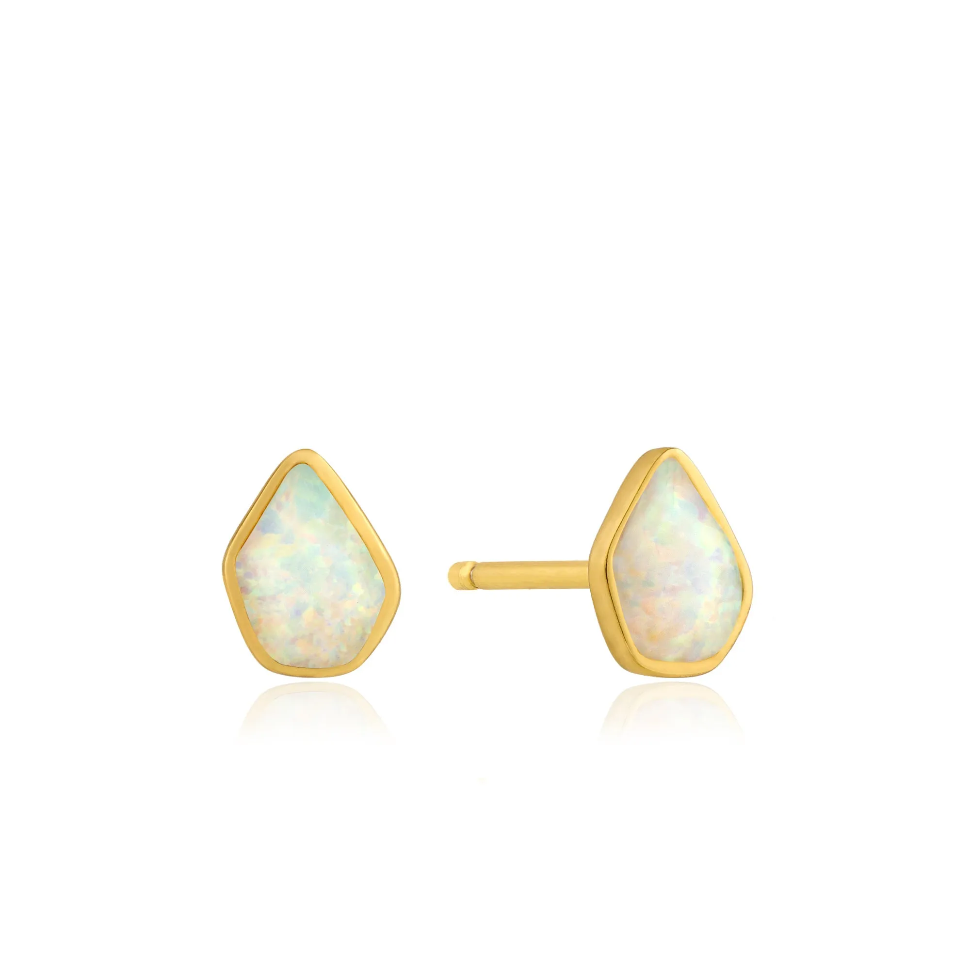 Kyoto Opal Gold Stud Earrings