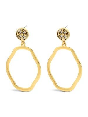 Large Dangle Medallion Earring by Gracewear