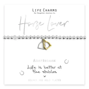 Life Charms Life Is Better At The Stables Stirrups Bracelet