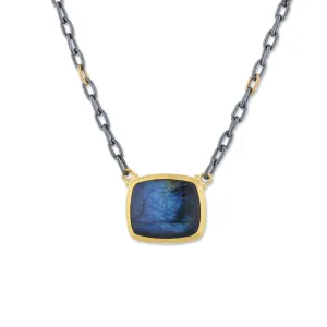 Lika Behar Labradorite/Onyx Doublet "KAMI" Necklace