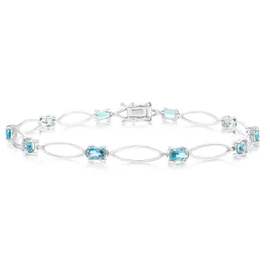 London Blue Topaz Bracelet in Sterling Silver