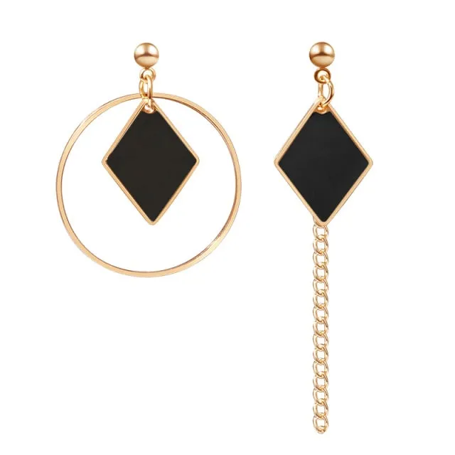 LOVR New Korean Statement Drop Earrings For Women Fashion Vintage Geometric Long Dangle Earrings 2021 kolczyki Female Jewelry