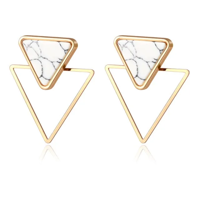 LOVR New Korean Statement Drop Earrings For Women Fashion Vintage Geometric Long Dangle Earrings 2021 kolczyki Female Jewelry