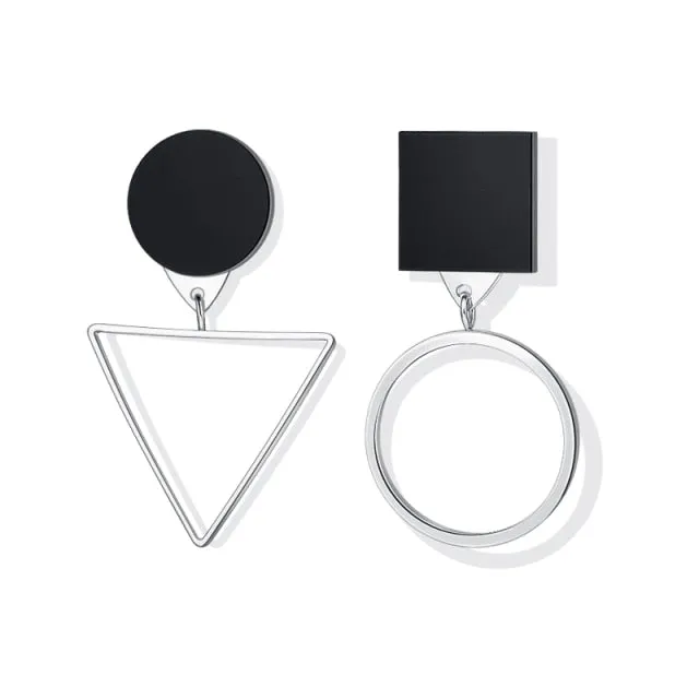 LOVR New Korean Statement Drop Earrings For Women Fashion Vintage Geometric Long Dangle Earrings 2021 kolczyki Female Jewelry