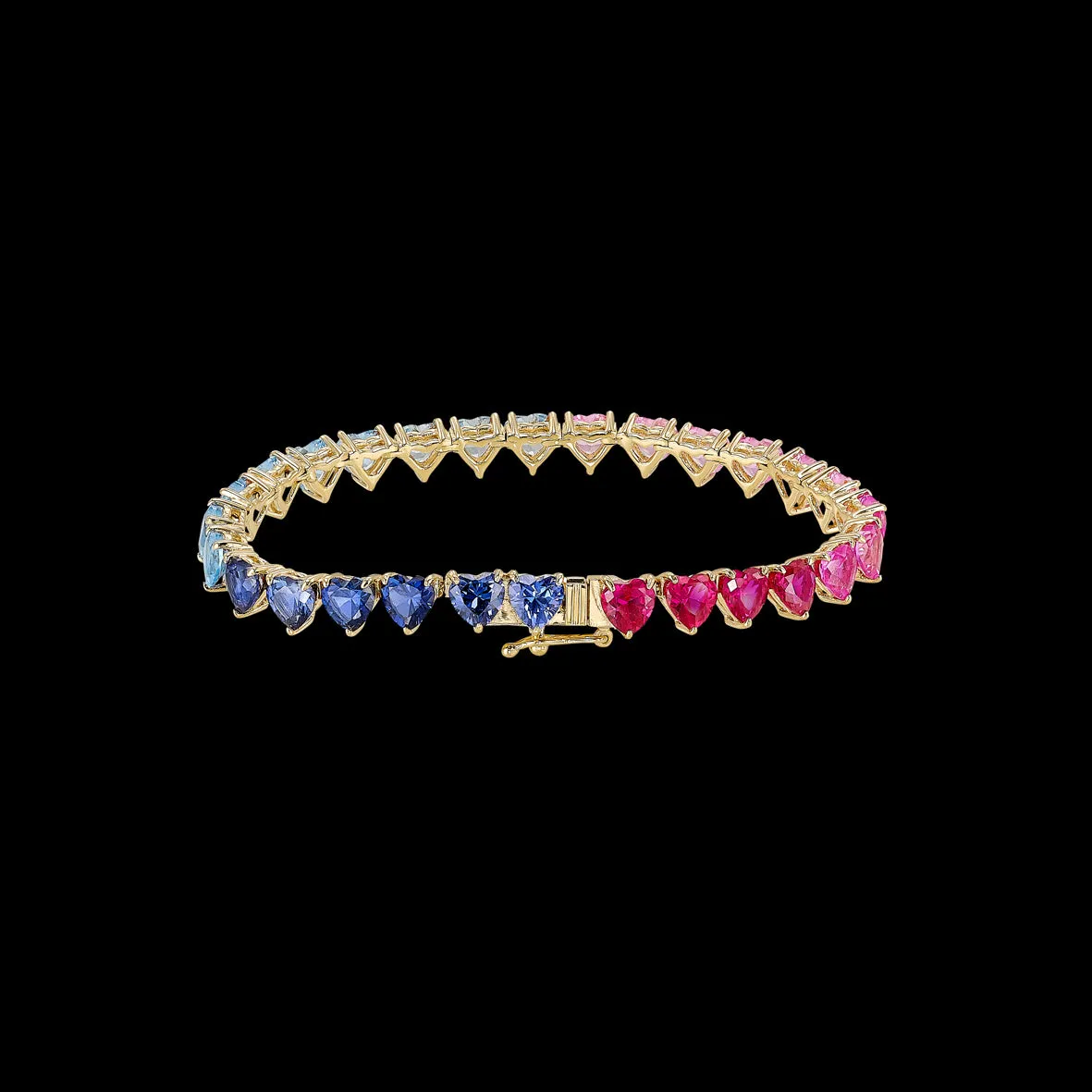 Magenta Eternity Heart Bracelet