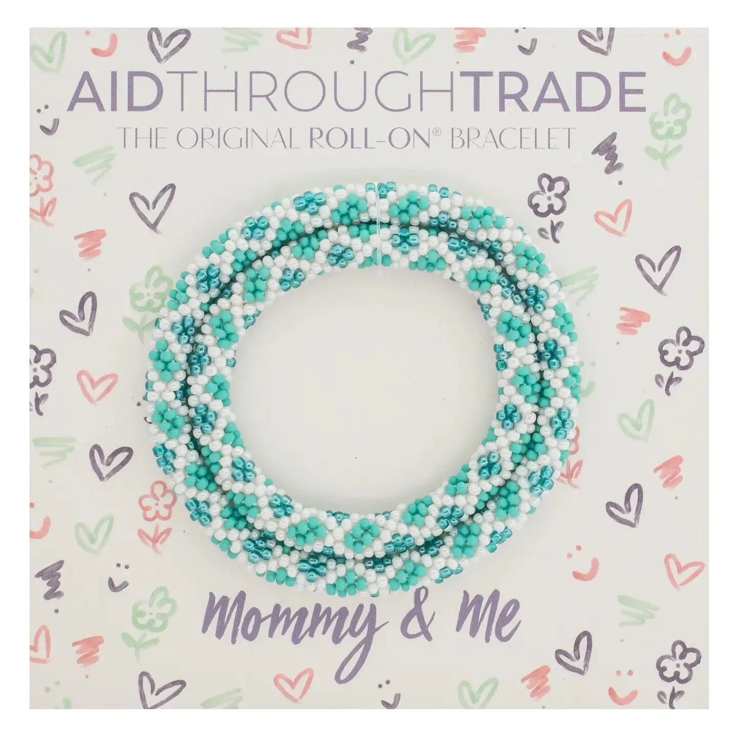 Mommy & Me Aquamarine Bracelet Set