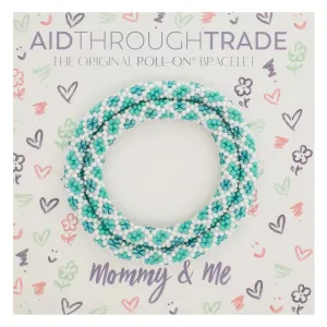 Mommy & Me Aquamarine Bracelet Set