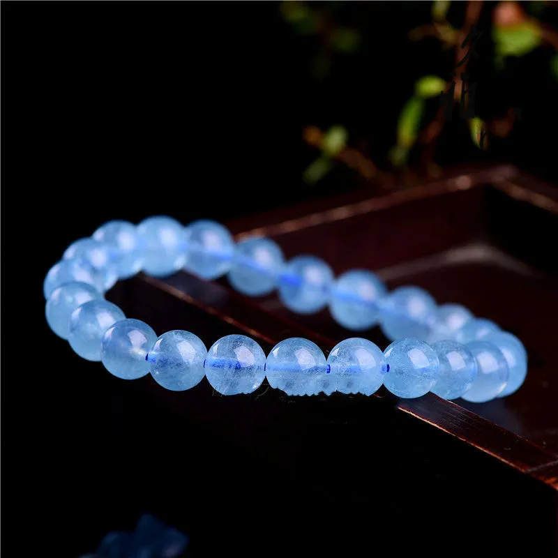 Natural aquamarine loose beads