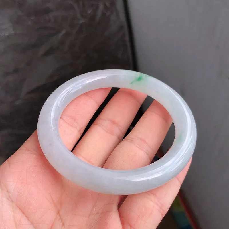 Natural Jade Bangle Jadeite Bangle Internal Diameter 54.5mm NBE074