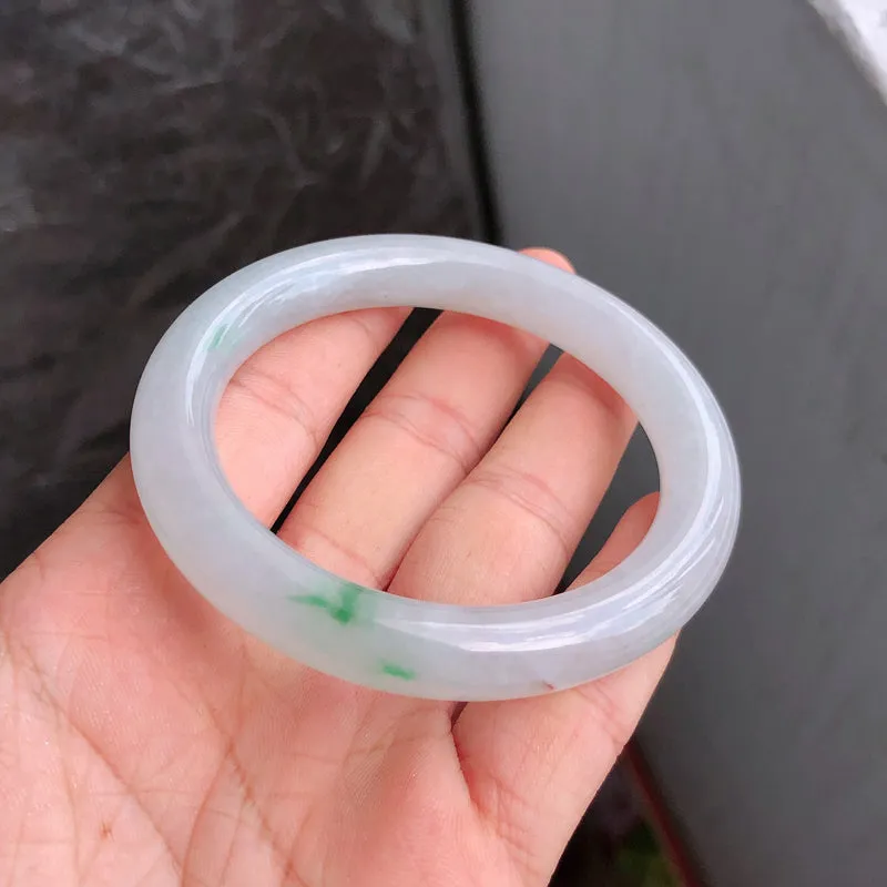 Natural Jade Bangle Jadeite Bangle Internal Diameter 54.5mm NBE074