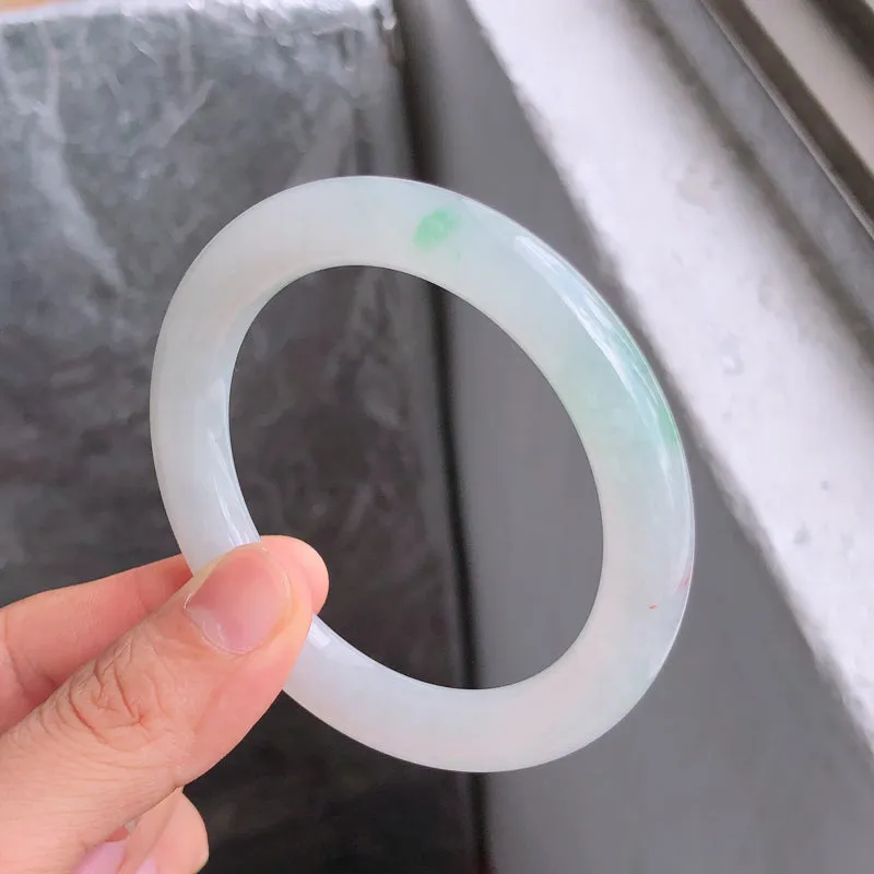 Natural Jade Bangle Jadeite Bangle Internal Diameter 54.5mm NBE074