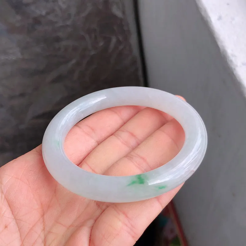 Natural Jade Bangle Jadeite Bangle Internal Diameter 54.5mm NBE074