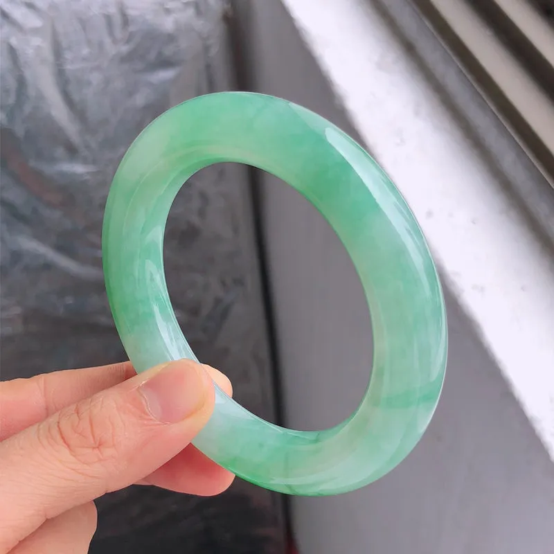 Natural Jade Bangle Jadeite Bangle Internal Diameter 56.7mm NBE051