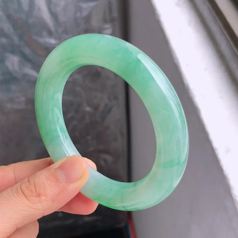 Natural Jade Bangle Jadeite Bangle Internal Diameter 56.7mm NBE051