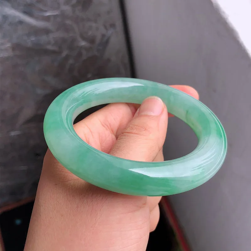 Natural Jade Bangle Jadeite Bangle Internal Diameter 56.7mm NBE051