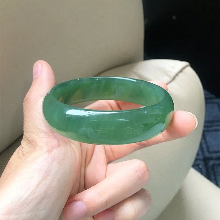 Natural Jade Bangle Nephrite Bangle Internal Diameter 56.1mm NBE030