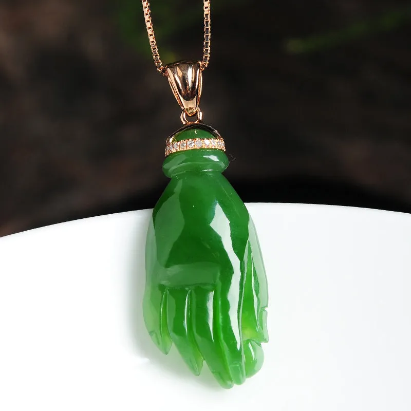 Natural Jade Pendant Nephrite Gold Pendant PT139