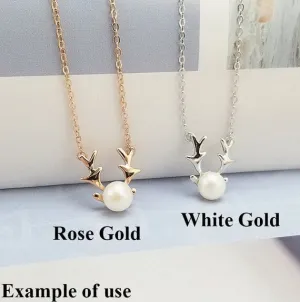 Necklace Pendant Setting Blank with Chain 6.5mm 1pc 2.0g 925 Sterling Silver Peg Cup Shape Base for 1 Pearl Bead Wholesale Available