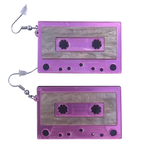 Old School Antique Cassette Tape Earrings