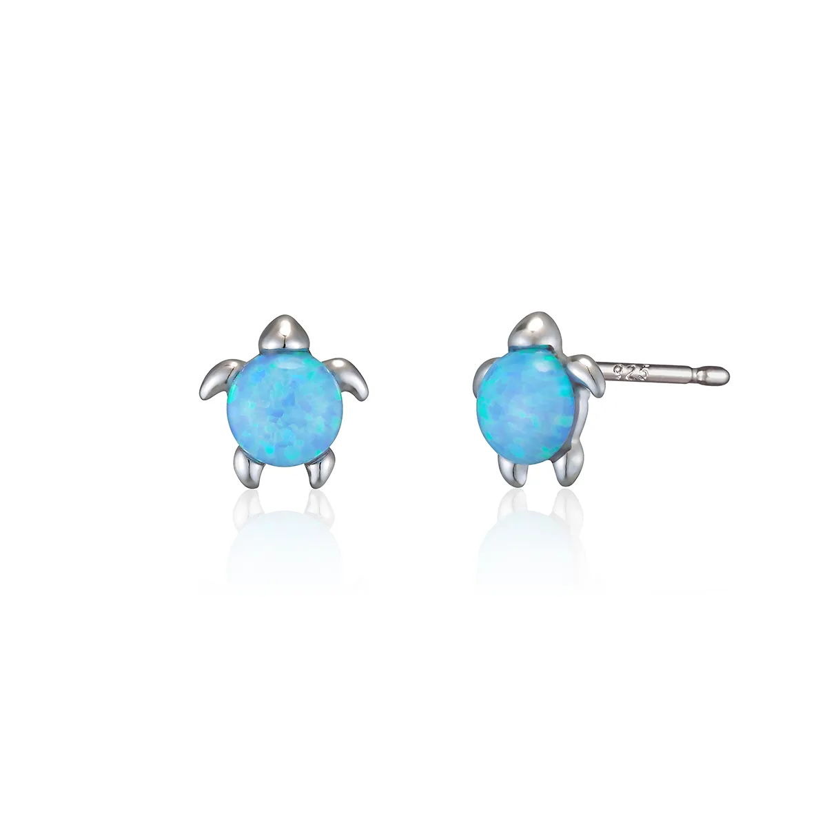 Opal turtle earrings