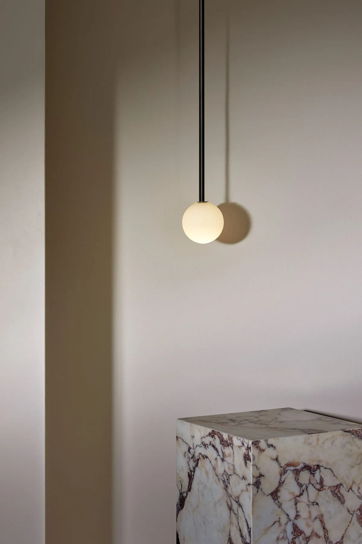 Orb Pendant Light, Small - Solid Rod