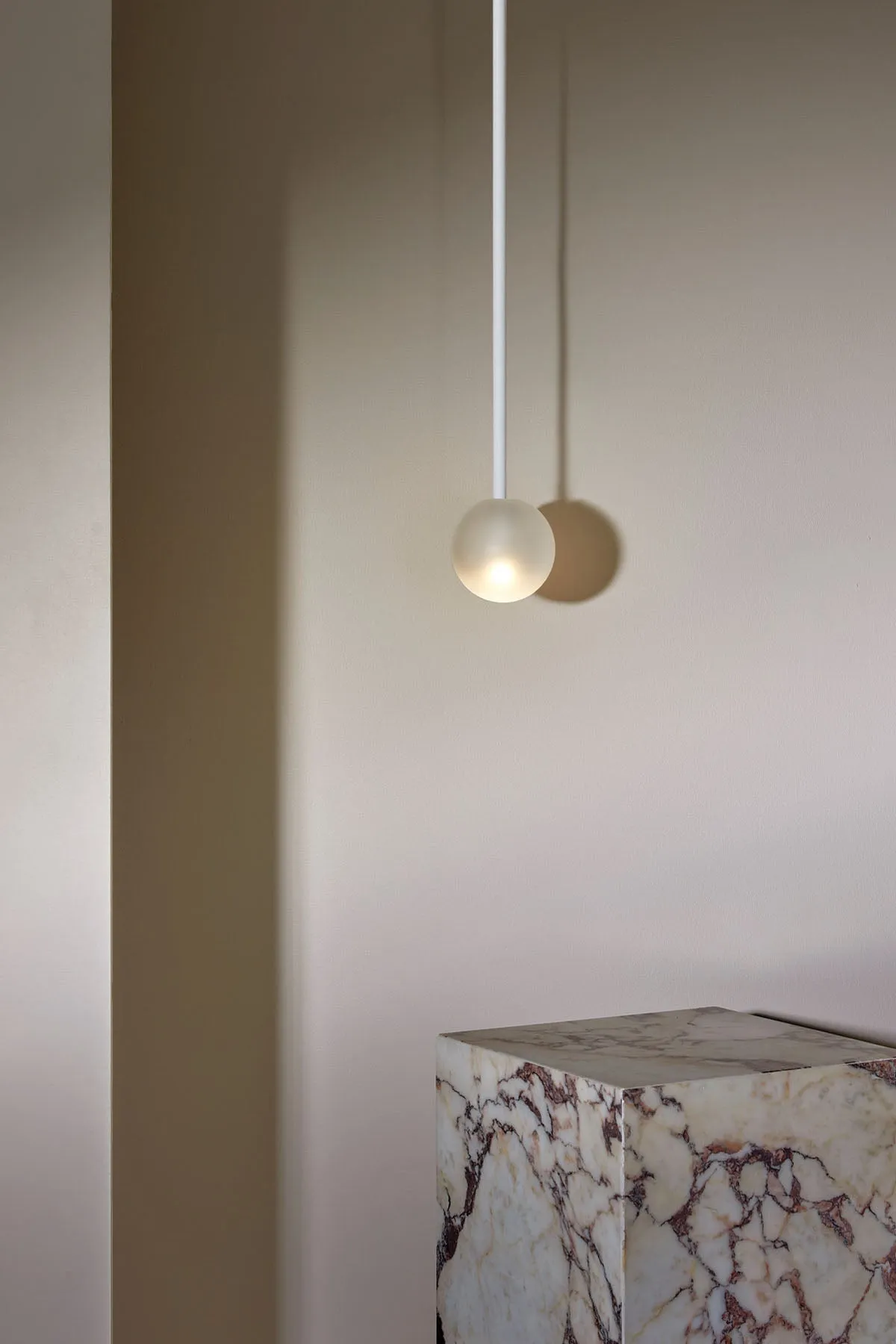 Orb Pendant Light, Small - Solid Rod