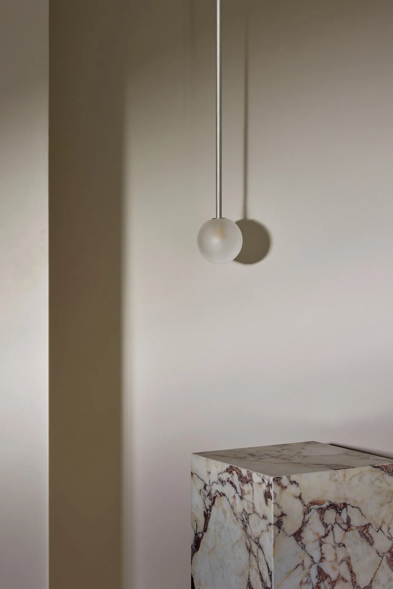 Orb Pendant Light, Small - Solid Rod