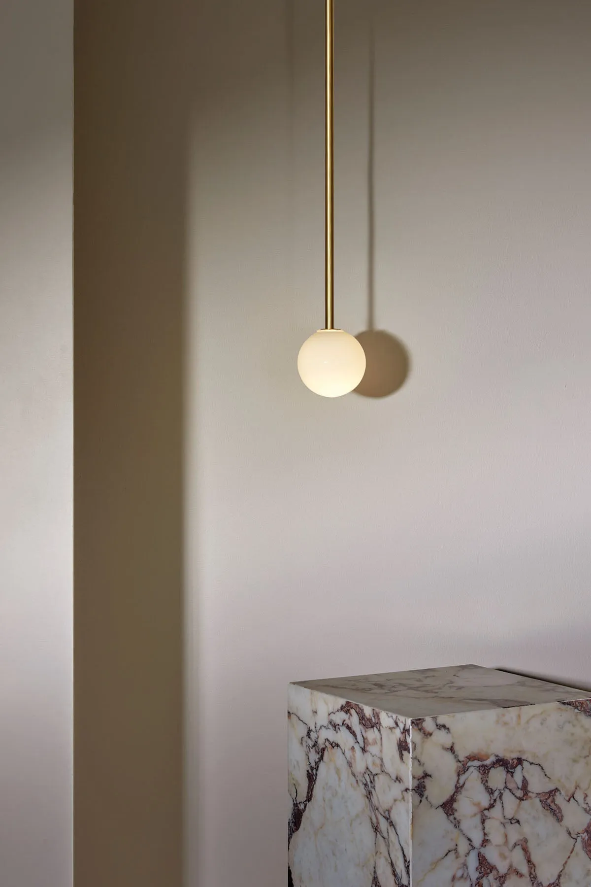 Orb Pendant Light, Small - Solid Rod