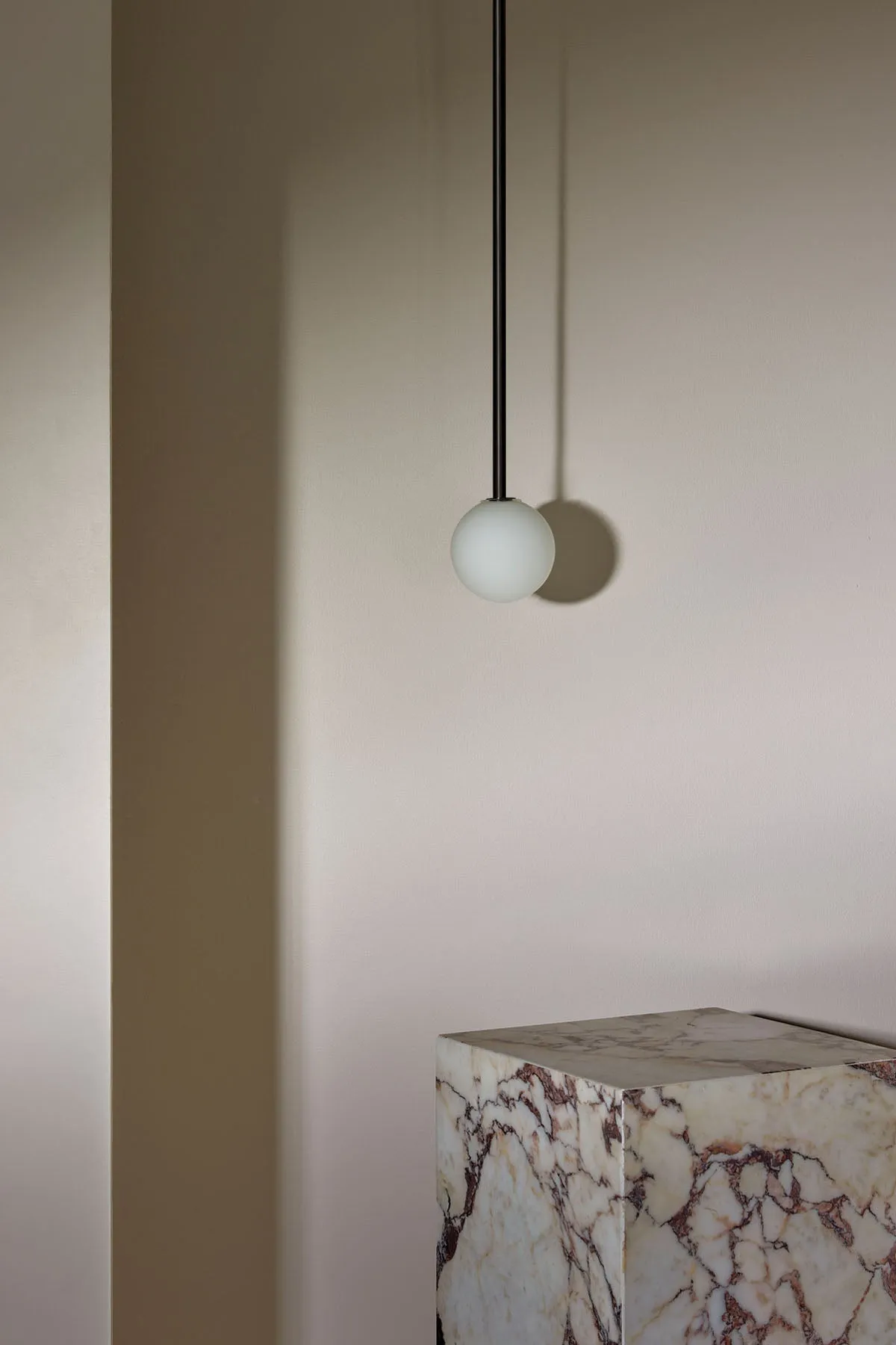 Orb Pendant Light, Small - Solid Rod